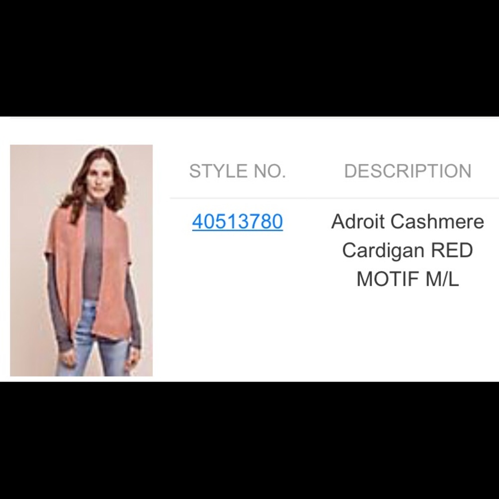 Anthropologie m/l cashmere sweater